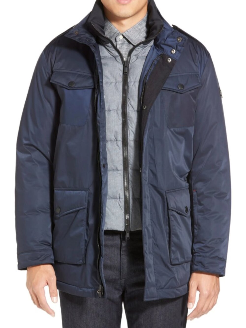 TUMI 3-in-1 Down Jacket with Detachable Quilted Bib | Small